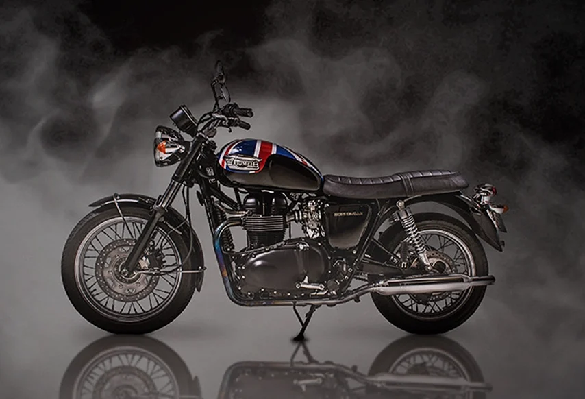 Triumph bonneville motorcycle product photography.